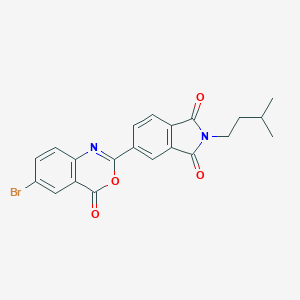molecular formula C21H17BrN2O4 B303229 5-(6-bromo-4-oxo-4H-3,1-benzoxazin-2-yl)-2-(3-methylbutyl)-1H-isoindole-1,3(2H)-dione 
