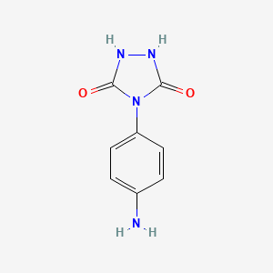 molecular formula C8H8N4O2 B3032311 4-(4-氨基苯基)-1,2,4-三唑烷-3,5-二酮 CAS No. 140707-19-3