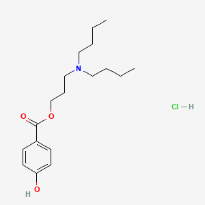 molecular formula C18H30ClNO3 B3032315 3-(二丁基氨基)丙基 4-羟基苯甲酸酯（盐酸盐） CAS No. 1415565-00-2