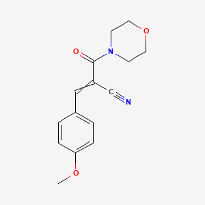 molecular formula C15H16N2O3 B3032317 Morpholine, 4-[2-cyano-3-(4-methoxyphenyl)-1-oxo-2-propenyl]- CAS No. 141736-04-1