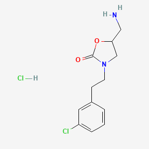 5-(Aminomethyl)-3-[2-(3-chlorophenyl)ethyl]-1,3-oxazolidin-2-one hydrochloride