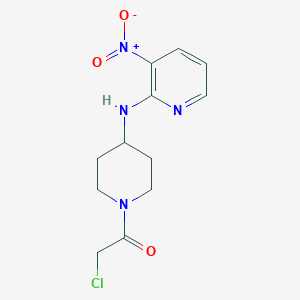 2-Chloro-1-(4-((3-nitropyridin-2-yl)amino)piperidin-1-yl)ethanone