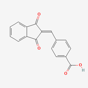 Benzoic acid, 4-[(1,3-dihydro-1,3-dioxo-2H-inden-2-ylidene)methyl]-