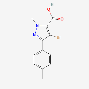 molecular formula C12H11BrN2O2 B3032328 4-bromo-1-methyl-3-(4-methylphenyl)-1H-pyrazole-5-carboxylic acid CAS No. 1435804-39-9