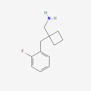 molecular formula C12H16FN B3032335 1-[(2-Fluorophenyl)methyl]cyclobutyl-methanamine CAS No. 1439896-92-0