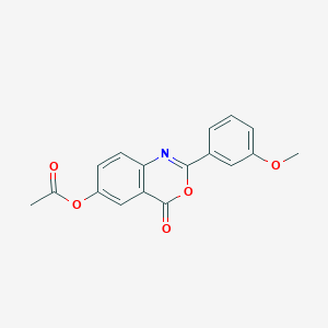 molecular formula C17H13NO5 B303234 2-(3-methoxyphenyl)-4-oxo-4H-3,1-benzoxazin-6-yl acetate 