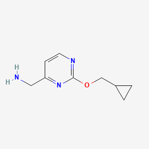 molecular formula C9H13N3O B3032340 [2-(Cyclopropylmethoxy)pyrimidin-4-yl]methanamine CAS No. 1439900-23-8