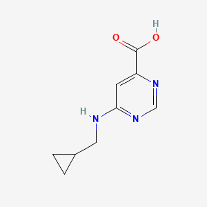 molecular formula C9H11N3O2 B3032345 6-[(Cyclopropylmethyl)amino]pyrimidine-4-carboxylic acid CAS No. 1439902-90-5
