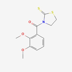 molecular formula C12H13NO3S2 B3032347 2-Thiazolidinethione, 3-(2,3-dimethoxybenzoyl)- CAS No. 144344-71-8