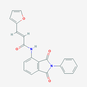 molecular formula C21H14N2O4 B303235 Propenamide, 3-(2-furyl)-N-(1,3-dioxo-2-phenyl-2H-isoindol-4-yl)- 