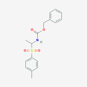 molecular formula C17H19NO4S B3032358 benzyl N-{1-[(4-methylphenyl)sulfonyl]ethyl}carbamate CAS No. 147169-13-9
