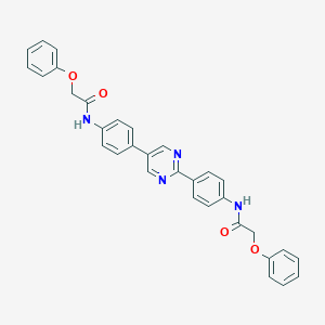molecular formula C32H26N4O4 B303236 N,N'-(pyrimidine-2,5-diyldibenzene-4,1-diyl)bis(2-phenoxyacetamide) 