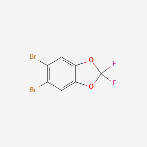 molecular formula C7H2Br2F2O2 B3032362 5,6-二溴-2,2-二氟苯并[d][1,3]二噁杂环 CAS No. 149045-80-7