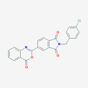 molecular formula C23H13ClN2O4 B303237 2-(4-chlorobenzyl)-5-(4-oxo-4H-3,1-benzoxazin-2-yl)-1H-isoindole-1,3(2H)-dione 