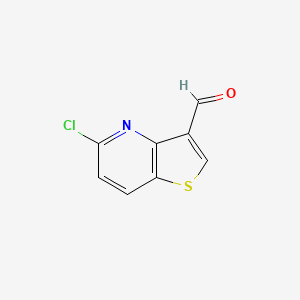 molecular formula C8H4ClNOS B3032373 5-Chlorothieno[3,2-b]pyridine-3-carbaldehyde CAS No. 152420-81-0