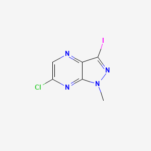 molecular formula C6H4ClIN4 B3032377 6-氯-3-碘-1-甲基-1H-吡唑并[3,4-b]哒嗪 CAS No. 1539296-66-6