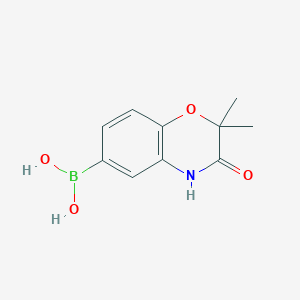 molecular formula C10H12BNO4 B3032394 2,2-Dimethyl-3-oxo-3,4-dihydro-2H-benzo[b][1,4]oxazine-6-boronic Acid CAS No. 1613450-45-5