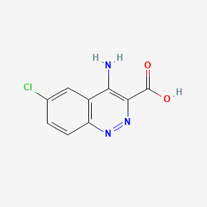 3-Cinnolinecarboxylic acid, 4-amino-6-chloro-, hydrate