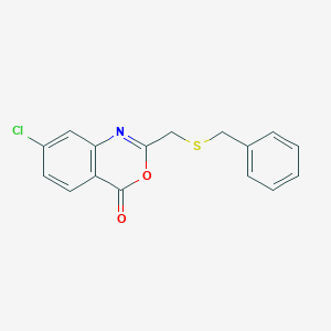 molecular formula C16H12ClNO2S B303240 2-(Benzylsulfanylmethyl)-7-chloro-3,1-benzoxazin-4-one 