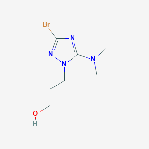 molecular formula C7H13BrN4O B3032403 3-[3-bromo-5-(dimethylamino)-1H-1,2,4-triazol-1-yl]propan-1-ol CAS No. 1630763-78-8