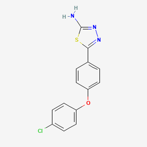 molecular formula C14H10ClN3OS B3032418 5-[4-(4-Chlorophenoxy)phenyl]-1,3,4-thiadiazol-2-amine CAS No. 1706464-37-0