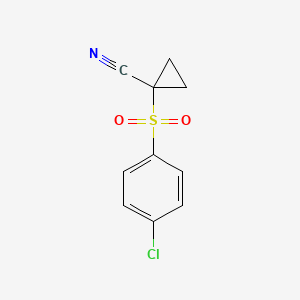 molecular formula C10H8ClNO2S B3032423 1-((4-Chlorophenyl)sulfonyl)cyclopropanecarbonitrile CAS No. 170803-70-0