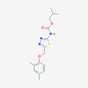 molecular formula C16H21N3O3S B303243 2-Methylpropyl {5-[(2,4-dimethylphenoxy)methyl]-1,3,4-thiadiazol-2-yl}carbamate 