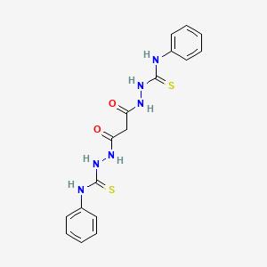 molecular formula C17H18N6O2S2 B3032435 1-[[3-Oxo-3-[2-(phenylcarbamothioyl)hydrazinyl]propanoyl]amino]-3-phenylthiourea CAS No. 17838-59-4