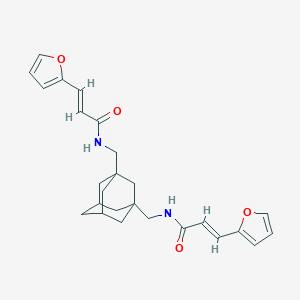 (E)-3-(furan-2-yl)-N-[[3-[[[(E)-3-(furan-2-yl)prop-2-enoyl]amino]methyl]-1-adamantyl]methyl]prop-2-enamide