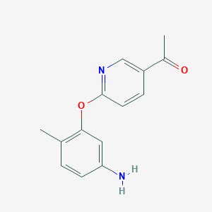 molecular formula C14H14N2O2 B3032445 5-乙酰基-2-(2甲基-5-氨基苯氧基)吡啶 CAS No. 1809098-75-6