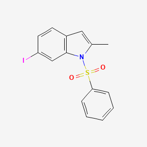 molecular formula C15H12INO2S B3032448 1-(Benzenesulfonyl)-6-iodo-2-methyl-1H-indole CAS No. 1818847-55-0