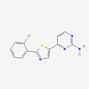 molecular formula C13H9ClN4S B3032450 4-[2-(2-Chlorophenyl)-1,3-thiazol-5-yl]pyrimidin-2-amine CAS No. 1823183-79-4