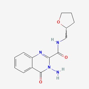molecular formula C14H16N4O3 B3032451 3-amino-4-oxo-N-[[(2R)-oxolan-2-yl]methyl]quinazoline-2-carboxamide CAS No. 1823184-01-5