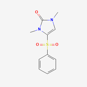 molecular formula C11H12N2O3S B3032454 1,3-dimethyl-4-(phenylsulfonyl)-1,3-dihydro-2H-imidazol-2-one CAS No. 185011-09-0