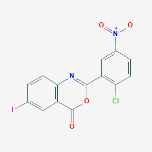 2-(2-chloro-5-nitrophenyl)-6-iodo-4H-3,1-benzoxazin-4-one