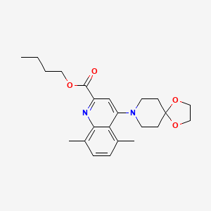 molecular formula C23H30N2O4 B3032472 Butyl 5,8-dimethyl-4-(1,4-dioxa-8-azaspiro[4.5]decan-8-yl)quinoline-2-carboxylate CAS No. 1951439-90-9