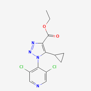 molecular formula C13H12Cl2N4O2 B3032475 5-Cyclopropyl-1-(3,5-dichloro-pyridin-4-yl)-1H-[1,2,3]triazole-4-carboxylic acid ethyl ester CAS No. 1951441-56-7