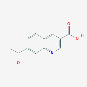 molecular formula C12H9NO3 B3032479 7-Acetylquinoline-3-carboxylic acid CAS No. 1956328-33-8