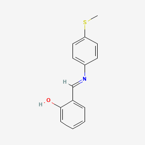 molecular formula C14H13NOS B3032487 2-((E)-{[4-(methylthio)phenyl]imino}methyl)phenol CAS No. 19860-04-9