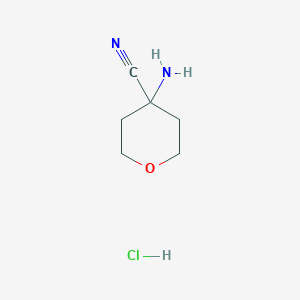 molecular formula C6H11ClN2O B3032490 4-氨基四氢吡喃-4-腈盐酸盐 CAS No. 2006278-26-6