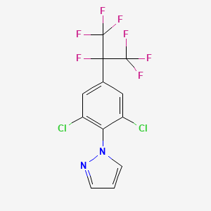 molecular formula C12H5Cl2F7N2 B3032492 1-(2,6-二氯-4-(全氟丙烷-2-基)苯基)-1H-吡唑 CAS No. 2007916-01-8