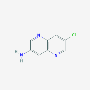 molecular formula C8H6ClN3 B3032498 7-氯-1,5-萘啶-3-胺 CAS No. 2007920-59-2