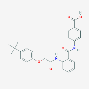 molecular formula C26H26N2O5 B303250 4-[[2-[[2-(4-Tert-butylphenoxy)acetyl]amino]benzoyl]amino]benzoic acid CAS No. 6039-91-4