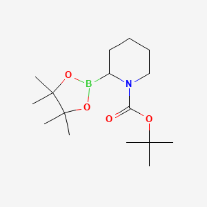 molecular formula C16H30BNO4 B3032507 1-Boc-哌啶-2-硼酸二缩水甘醇酯 CAS No. 2071192-58-8