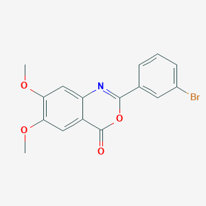 molecular formula C16H12BrNO4 B303252 2-(3-Bromophenyl)-6,7-dimethoxy-4H-3,1-benzoxazin-4-one 
