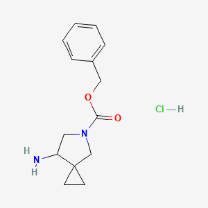 molecular formula C14H19ClN2O2 B3032536 Benzyl 7-amino-5-azaspiro[2.4]heptane-5-carboxylate hydrochloride CAS No. 2173991-94-9