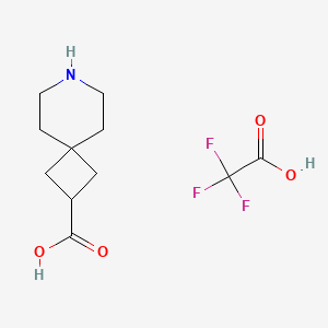 molecular formula C11H16F3NO4 B3032538 7-Azaspiro[3.5]nonane-2-carboxylic acid; trifluoroacetic acid CAS No. 2173992-43-1