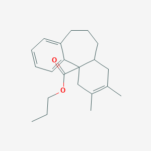 molecular formula C21H28O2 B303254 propyl 9,10-dimethyl-5,6,7,7a,8,11-hexahydro-11aH-dibenzo[a,c]cycloheptene-11a-carboxylate 