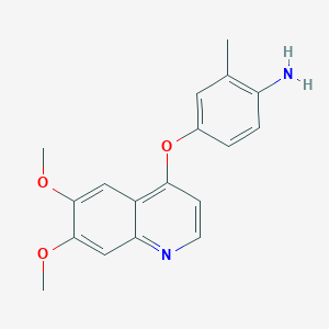 molecular formula C18H18N2O3 B3032556 4-((6,7-二甲氧基喹啉-4-基)氧基)-2-甲基苯胺 CAS No. 228559-82-8