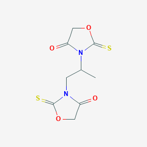 molecular formula C9H10N2O4S2 B303256 3-[2-(4-Oxo-2-thioxo-1,3-oxazolidin-3-yl)propyl]-2-thioxo-1,3-oxazolidin-4-one 